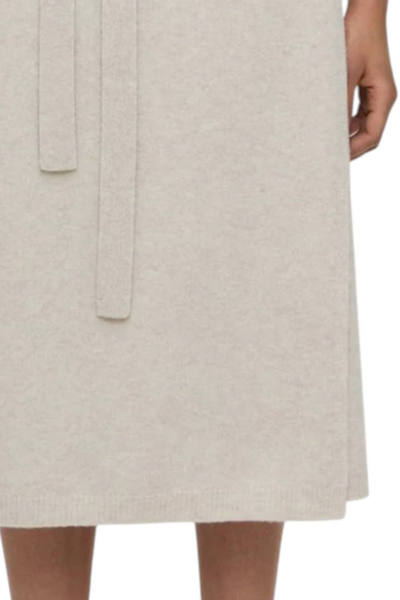 Closed - Merino Wool Wrap Skirt - beige - clothing - knee - length - skirts
