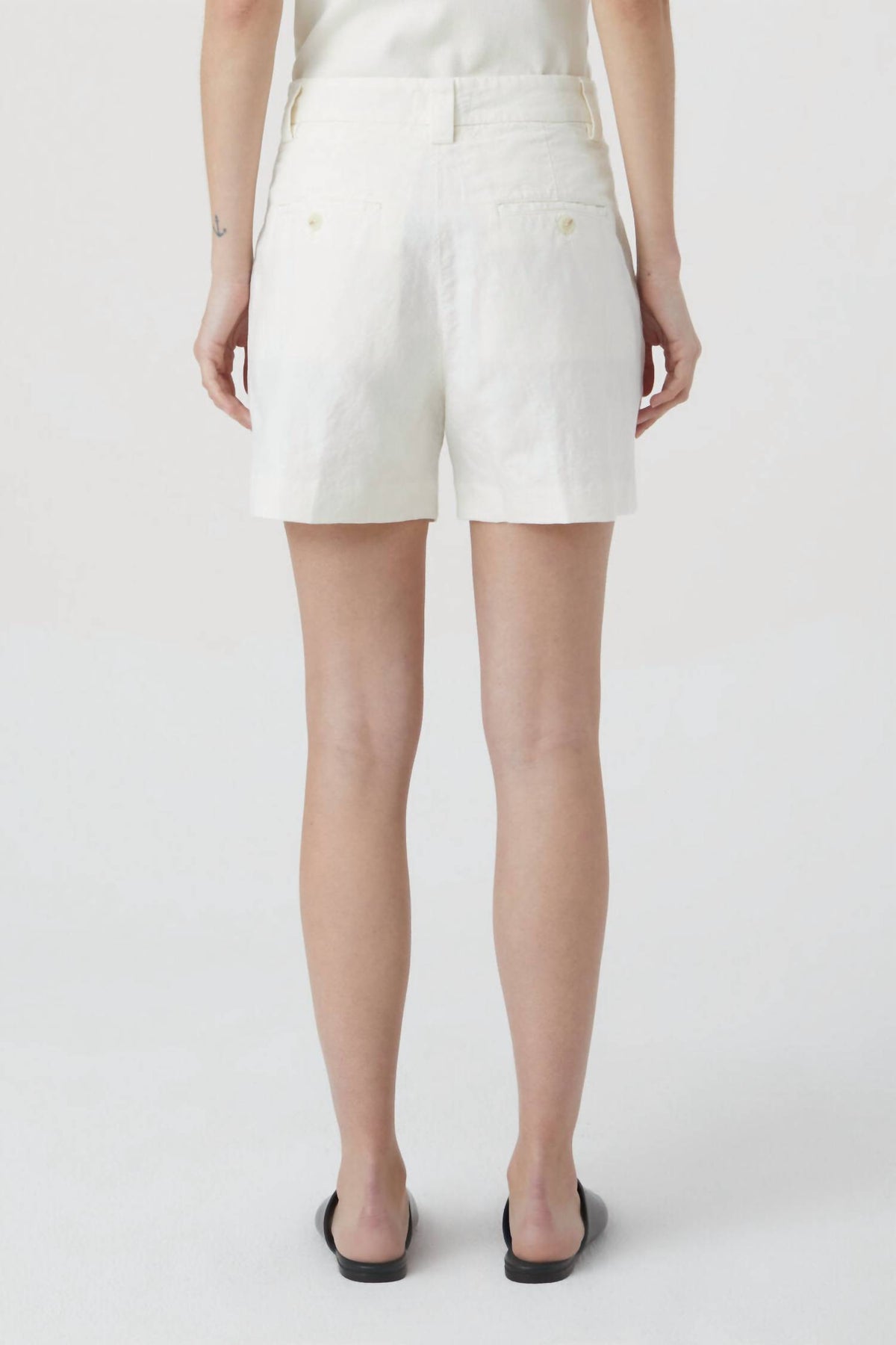 Closed - Mid Waist Linen Cotton Blend Shorts