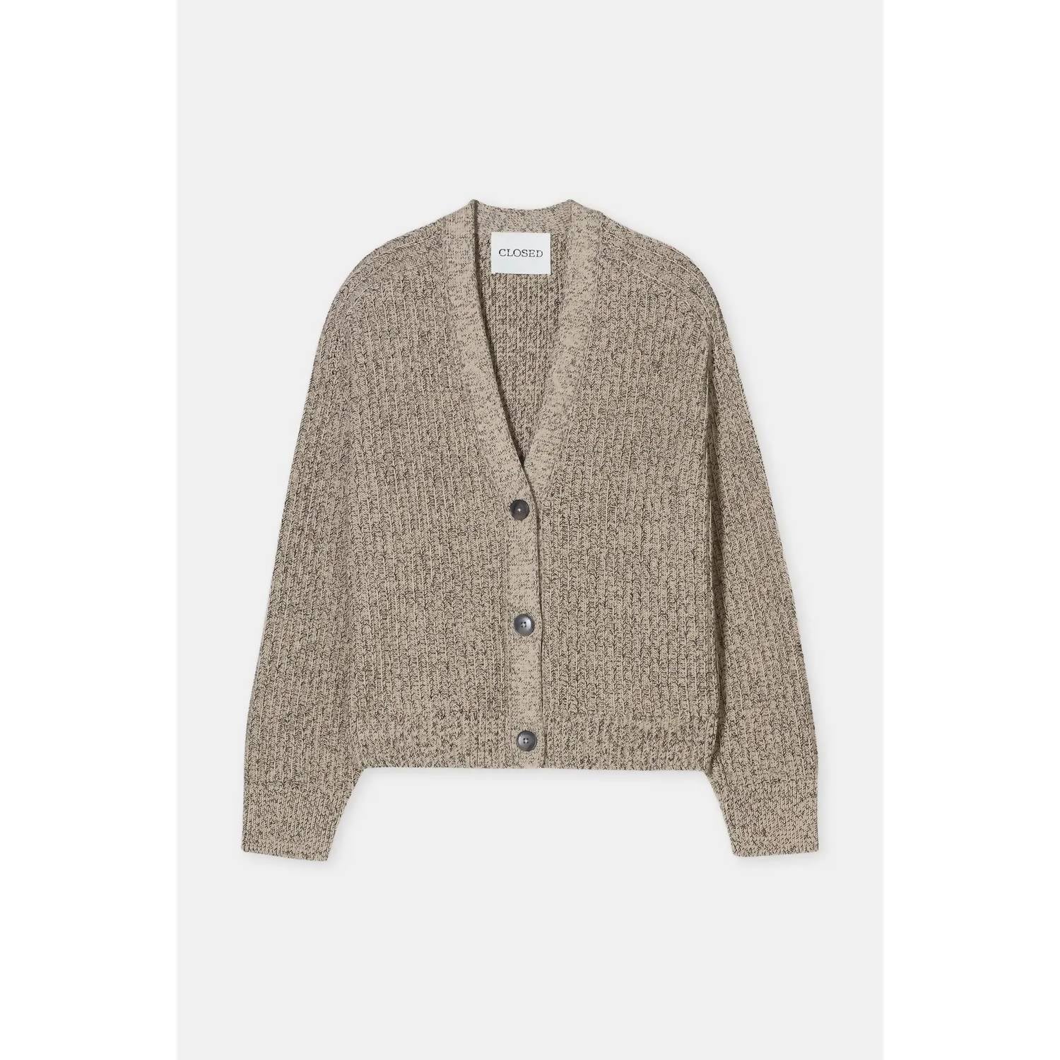 Closed - Mouline Yarn Cardigan - beige - cardigans - clothing