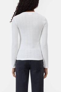 Closed - Ribbed Cotton Long Sleeve Crewneck Top
