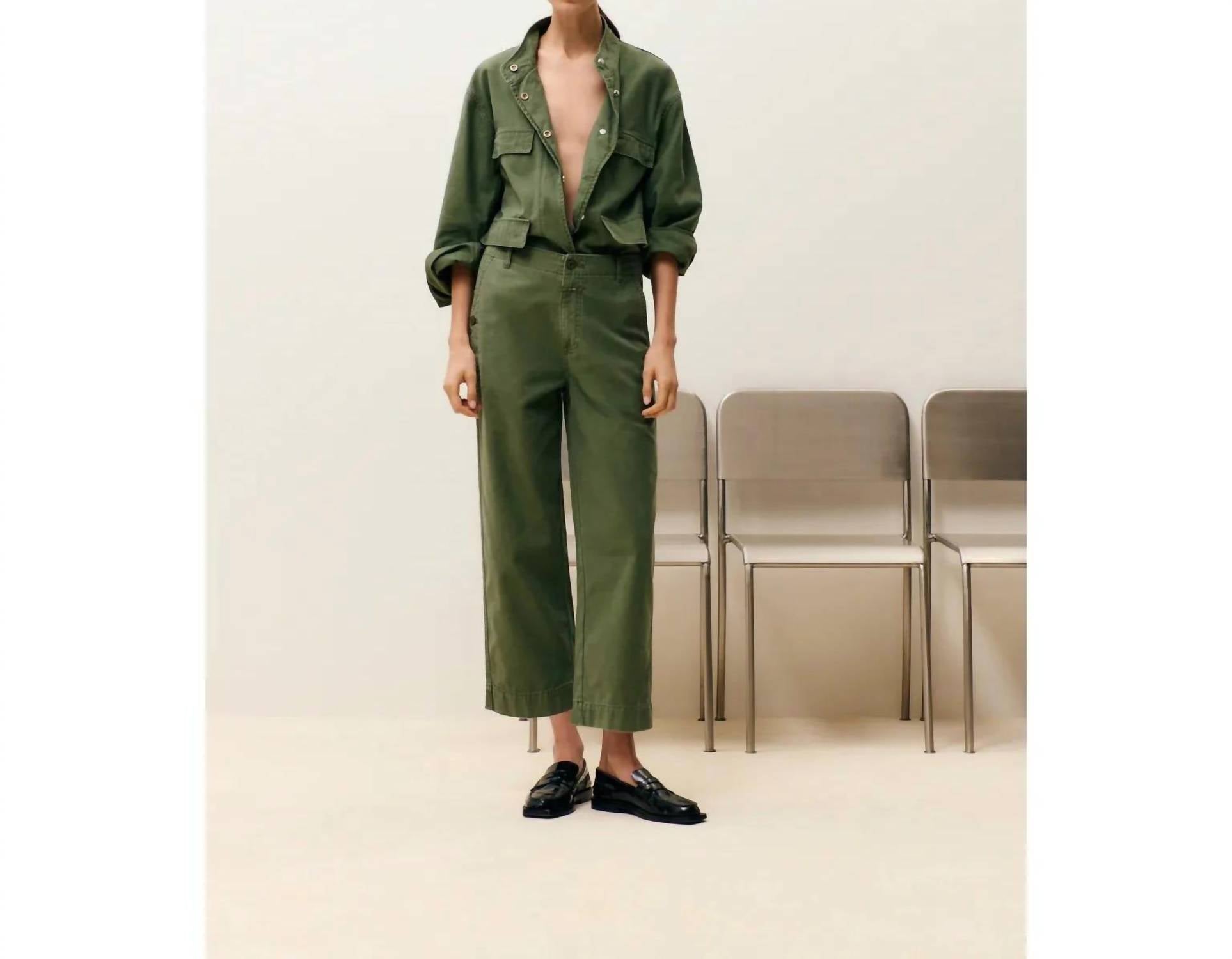 Closed - Rovea Relaxed Pants - clothing - cotton - green