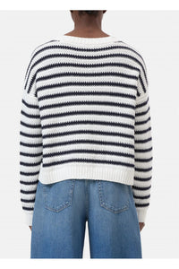Closed - Striped Crew Cardigan
