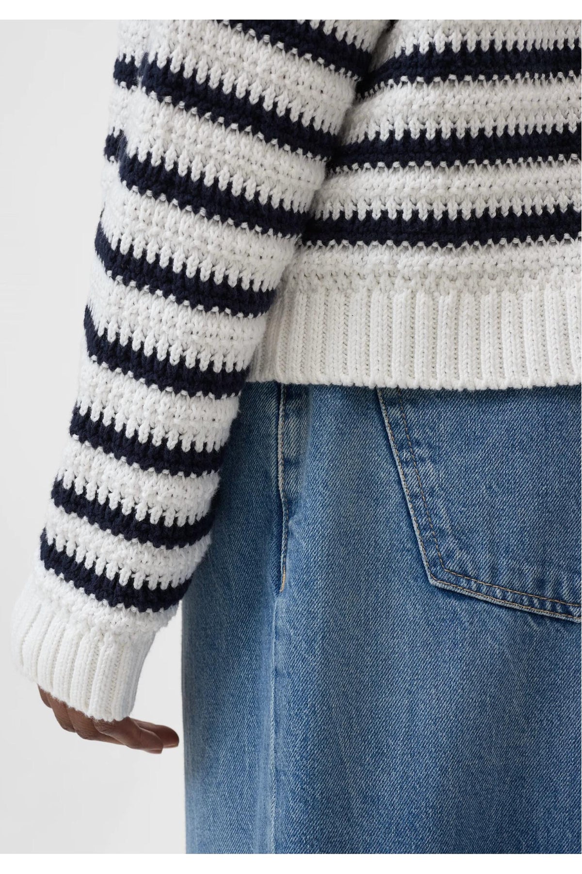 Closed - Striped Crew Cardigan