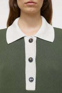 Closed - Women's Polo Shirt In Two - tone - cardigans - clothing - cotton - blend