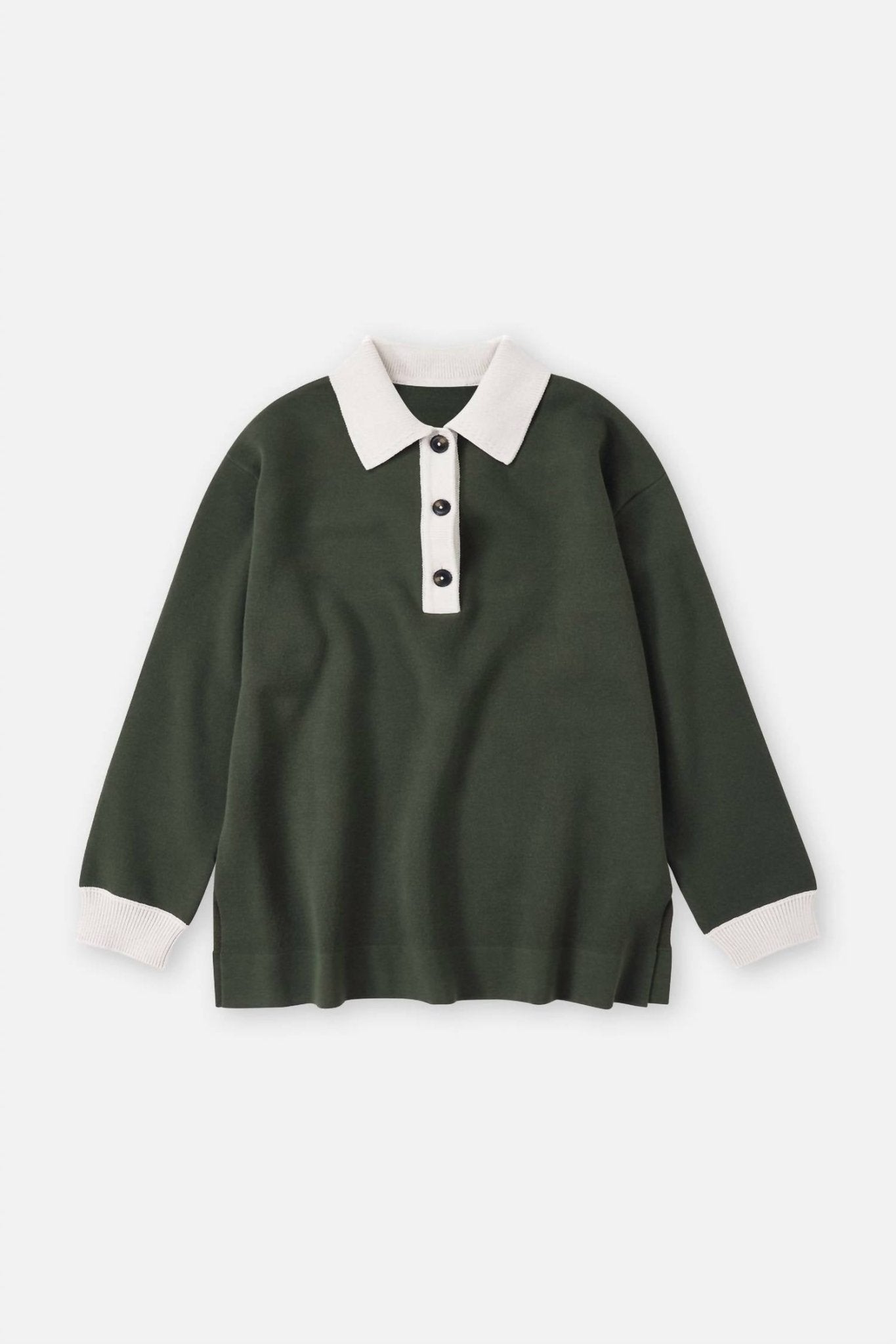 Closed - Women's Polo Shirt In Two - tone - cardigans - clothing - cotton - blend
