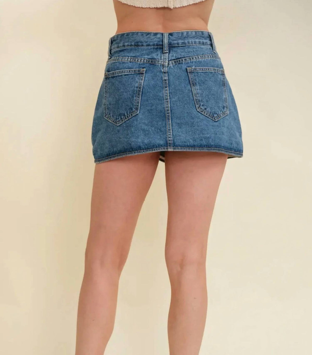 Cloud Ten - Denim Wrap Skort