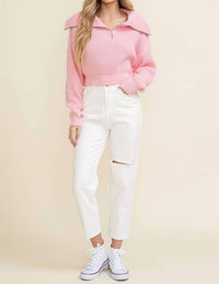 Cloud Ten - Quarter Zip Sweater Top