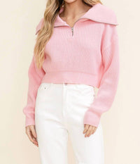 Cloud Ten - Quarter Zip Sweater Top