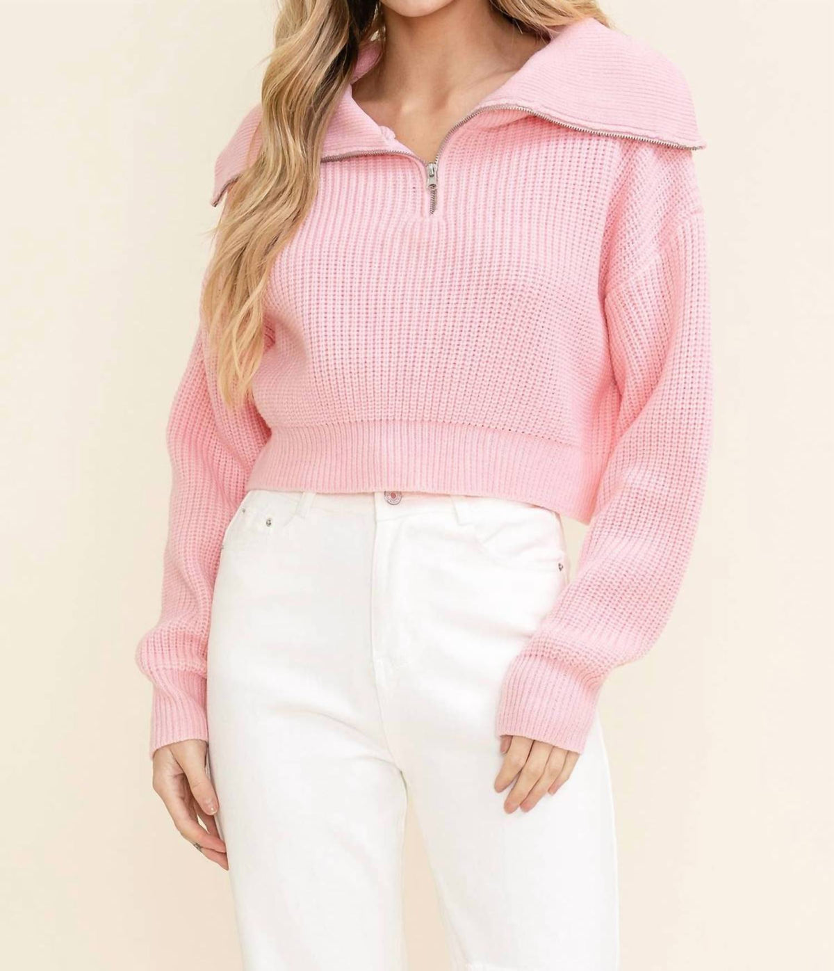 Cloud Ten - Quarter Zip Sweater Top