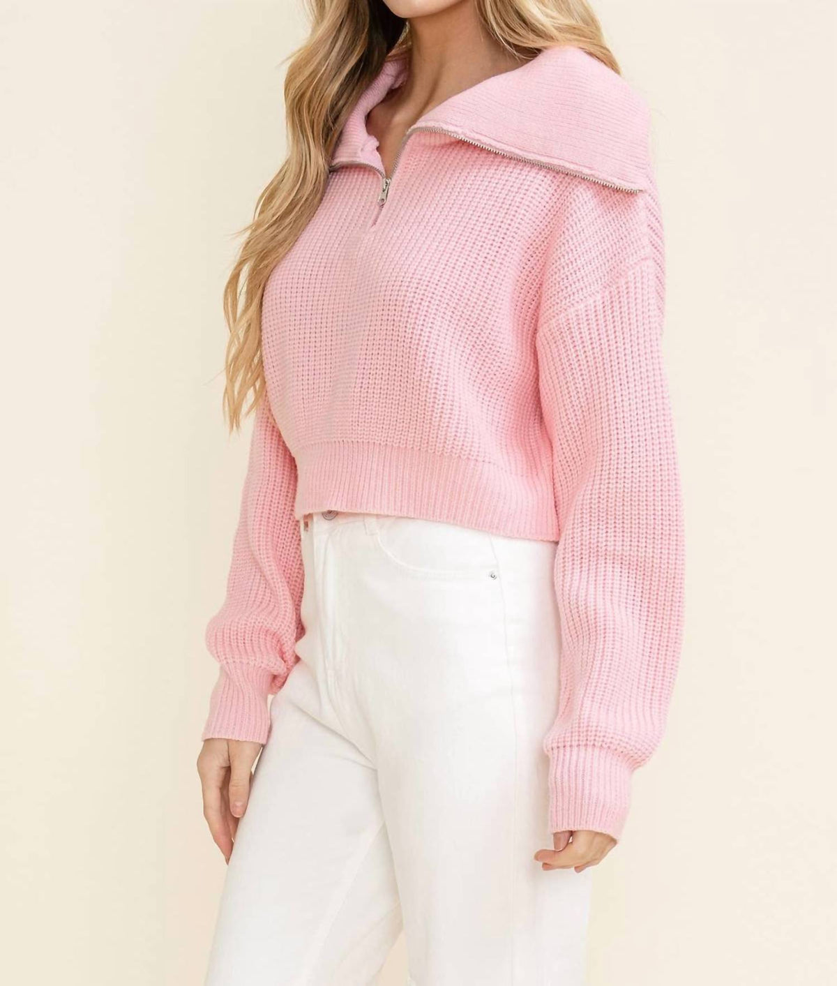 Cloud Ten - Quarter Zip Sweater Top