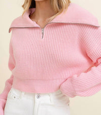 Cloud Ten - Quarter Zip Sweater Top