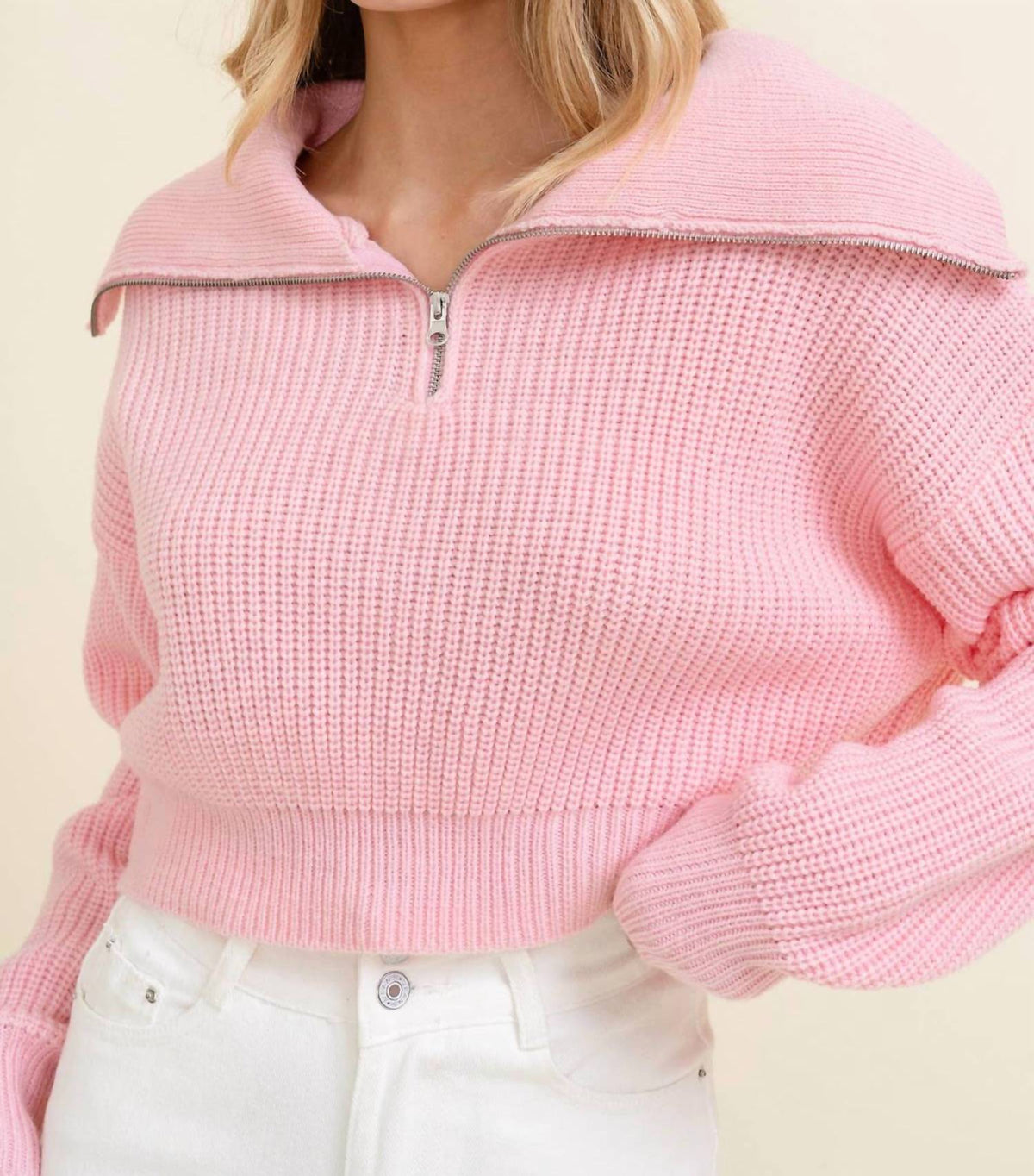Cloud Ten - Quarter Zip Sweater Top