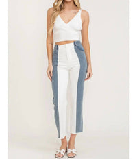 Cloud Ten - Split Tone Straight Jeans