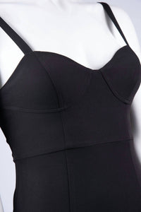 Clover And Sloane - Women's Topstitch Mini Dress - black - clothing - dresses