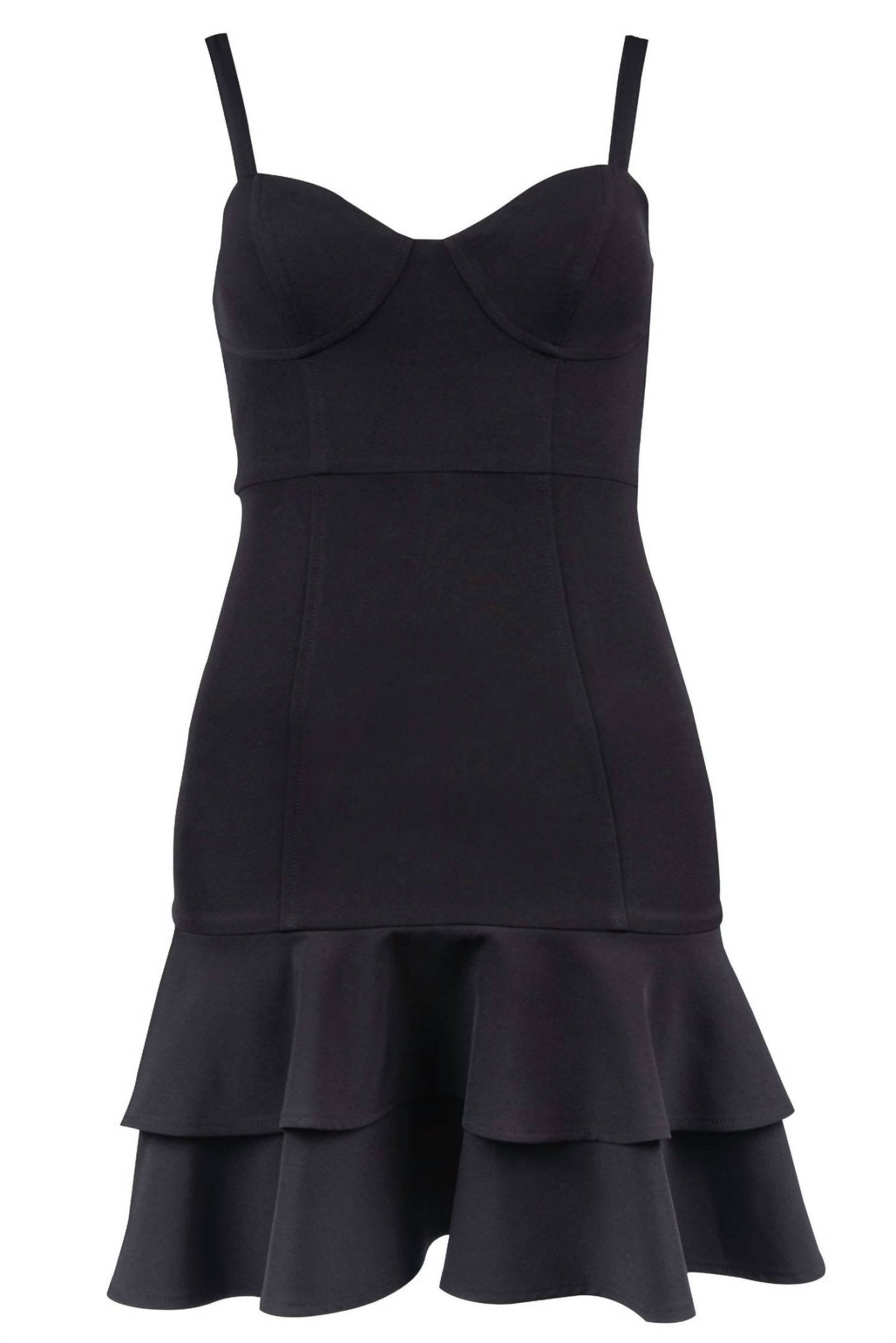 Clover And Sloane - Women's Topstitch Mini Dress - black - clothing - dresses