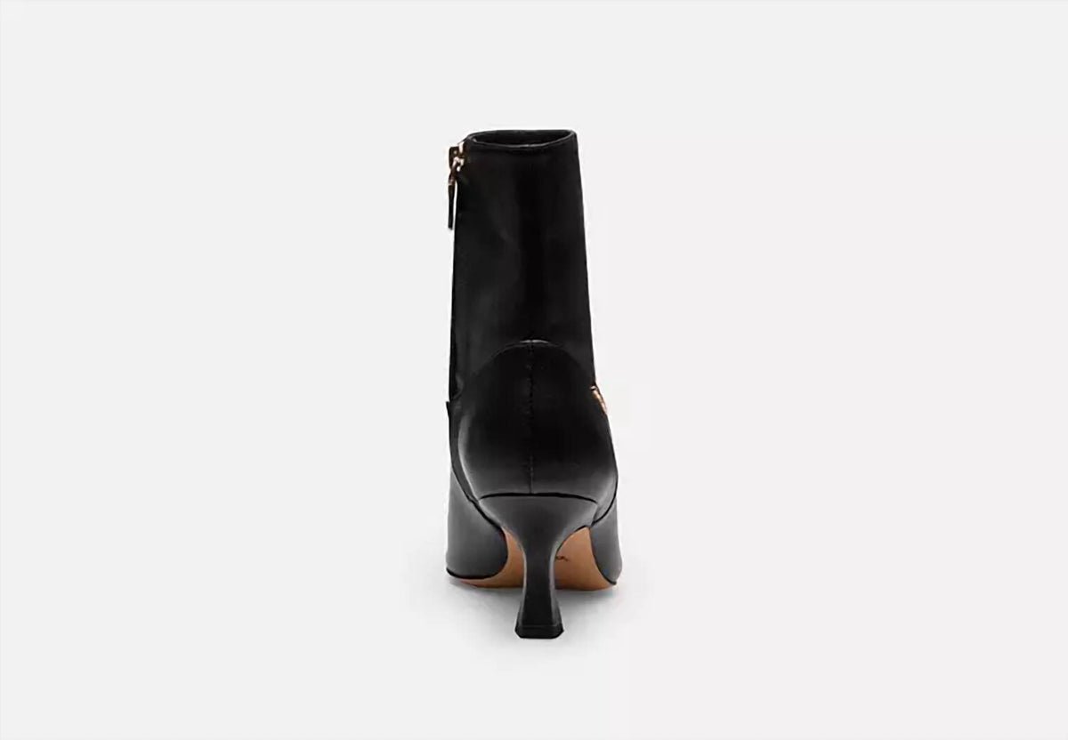 Coach - Women's Leather Kitten Heel Bootie