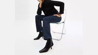 Coach - Women's Leather Kitten Heel Bootie