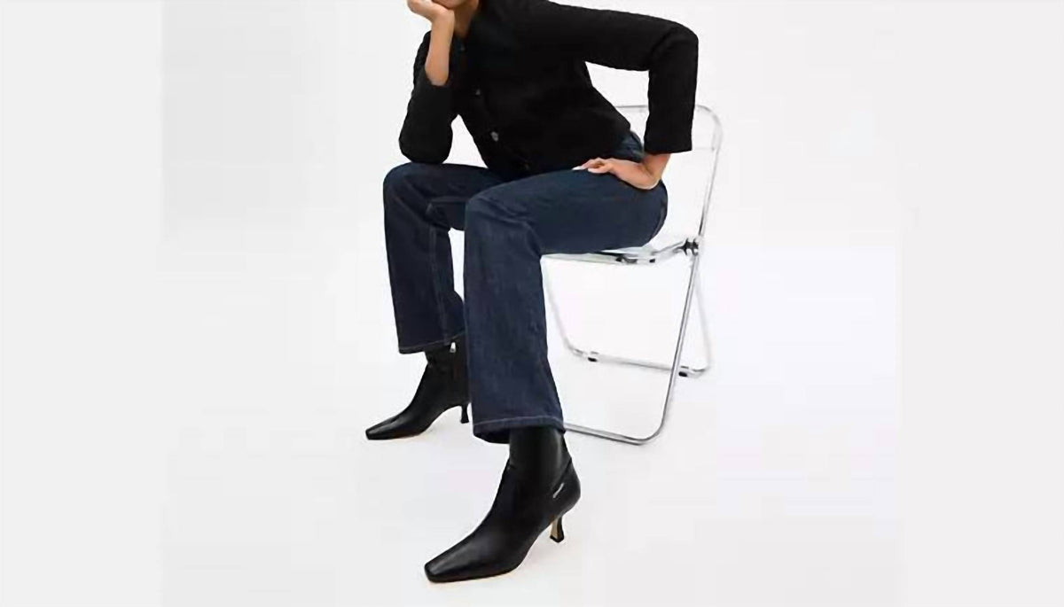 Coach - Women's Leather Kitten Heel Bootie