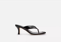 Coach - Women's Lockup Thong Leather Heel