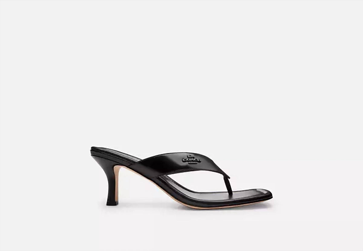 Coach - Women's Lockup Thong Leather Heel