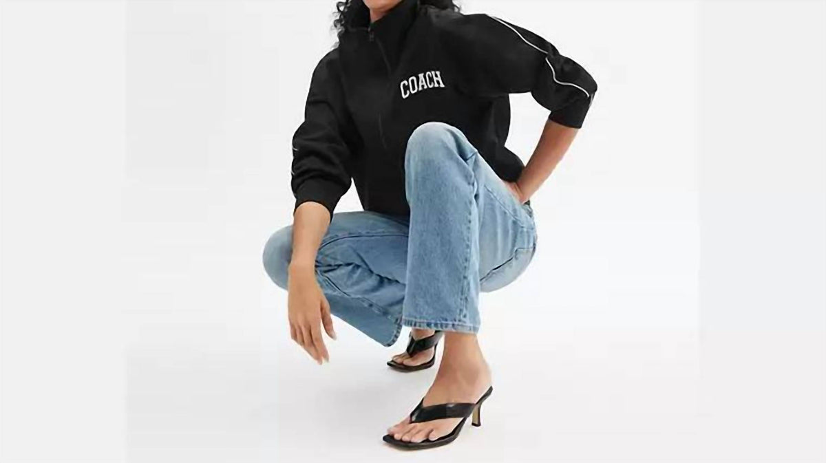 Coach - Women's Lockup Thong Leather Heel