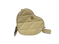 Coach - Women's Heart Small Quilted Leather Crossbody Bag Purse - bags - beige - crossbody - bags