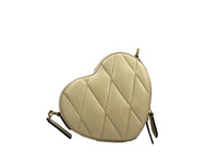 Coach - Women's Heart Small Quilted Leather Crossbody Bag Purse - bags - beige - crossbody - bags
