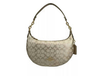 Coach - Women's Payton Signature Leather Shoulder Bag - bags - beige - handbags