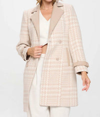 Coalition La - Houndstooth Vegan Wool Coat