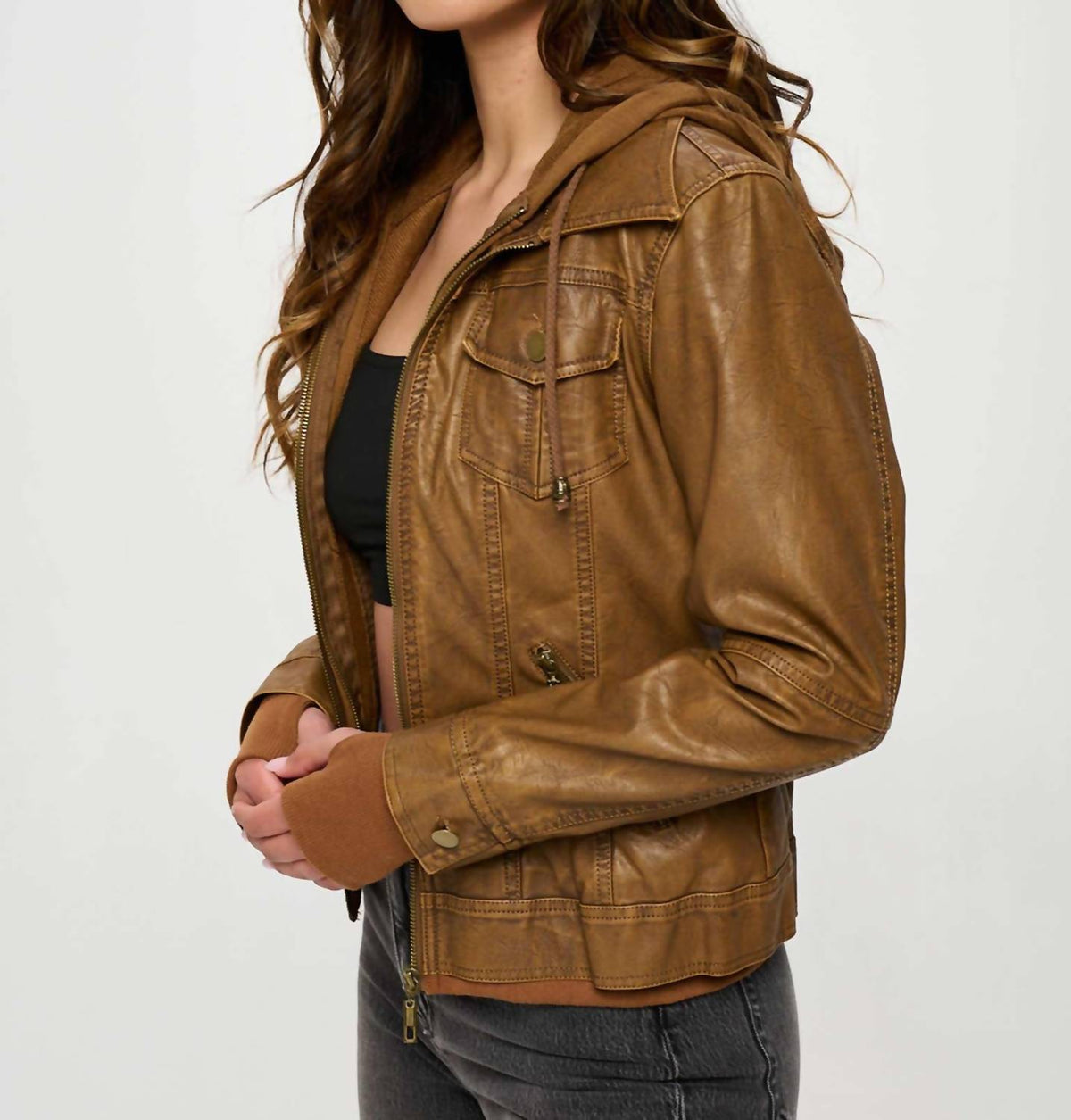 Coalition La - Vegan Leather Bomber Jacket