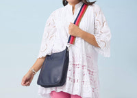 Coco + Carmen - Alma Zip Top Messenger with Detachable Crossbody Strap Navy - bags - blue - crossbody - bags