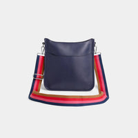Coco + Carmen - Alma Zip Top Messenger with Detachable Crossbody Strap Navy - bags - blue - crossbody - bags