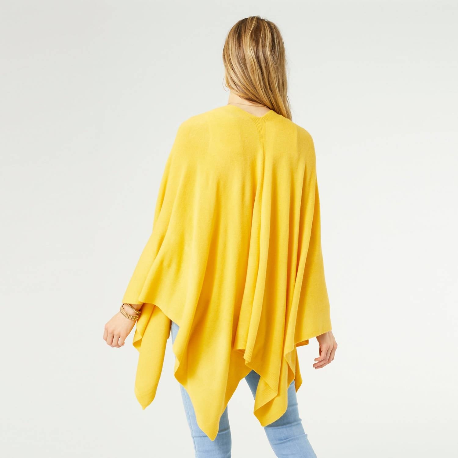 Coco + Carmen - Aspen Lightweight Knit Wrap Shawl - accessories - acrylic - gold