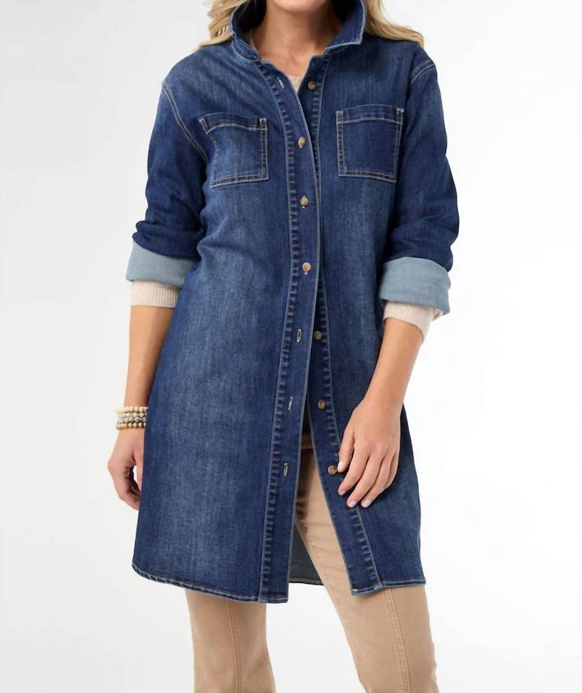 Coco + Carmen - Button Front Long Shacket