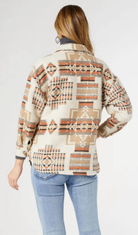 Coco + Carmen - Carrina Aztec Print Shacket With Pockets