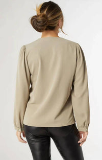 Coco + Carmen - Chloe V-Neck Blouse with Studs