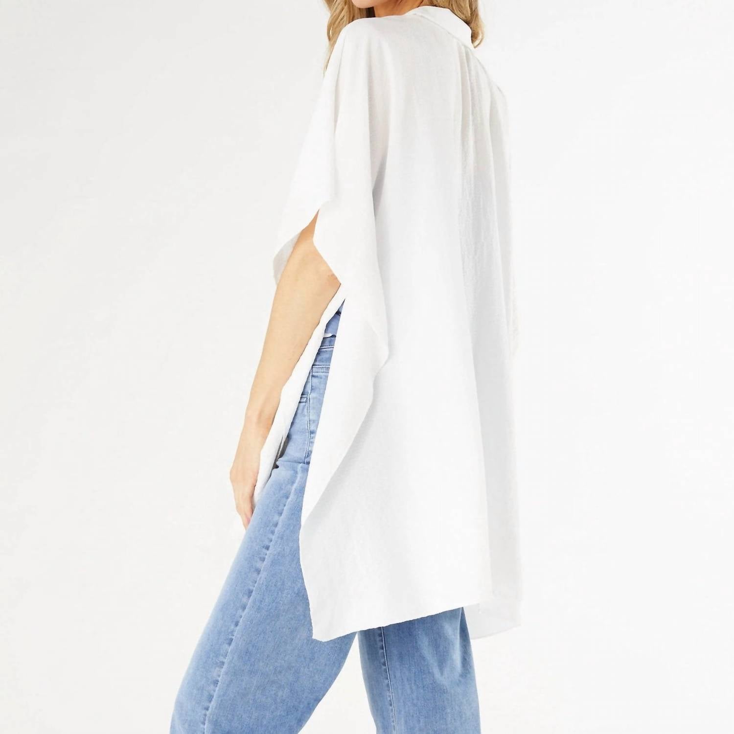 Coco + Carmen - Corinne Button Front Cover Wrap - accessories - polyester - scarves