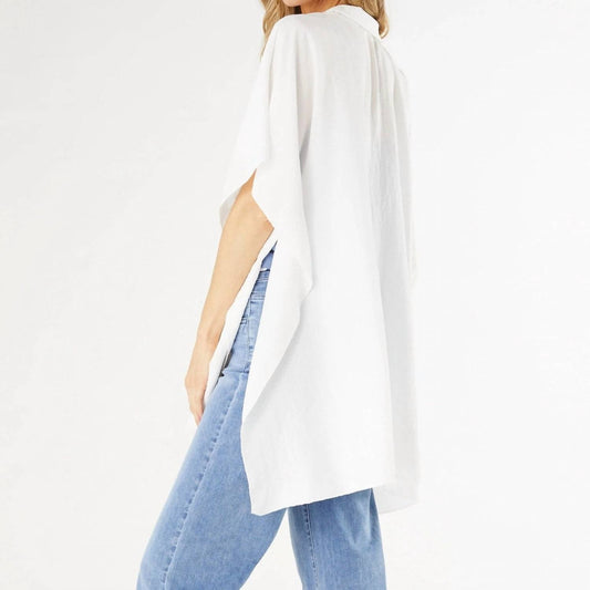 Coco + Carmen - Corinne Button Front Cover Wrap - accessories - polyester - scarves