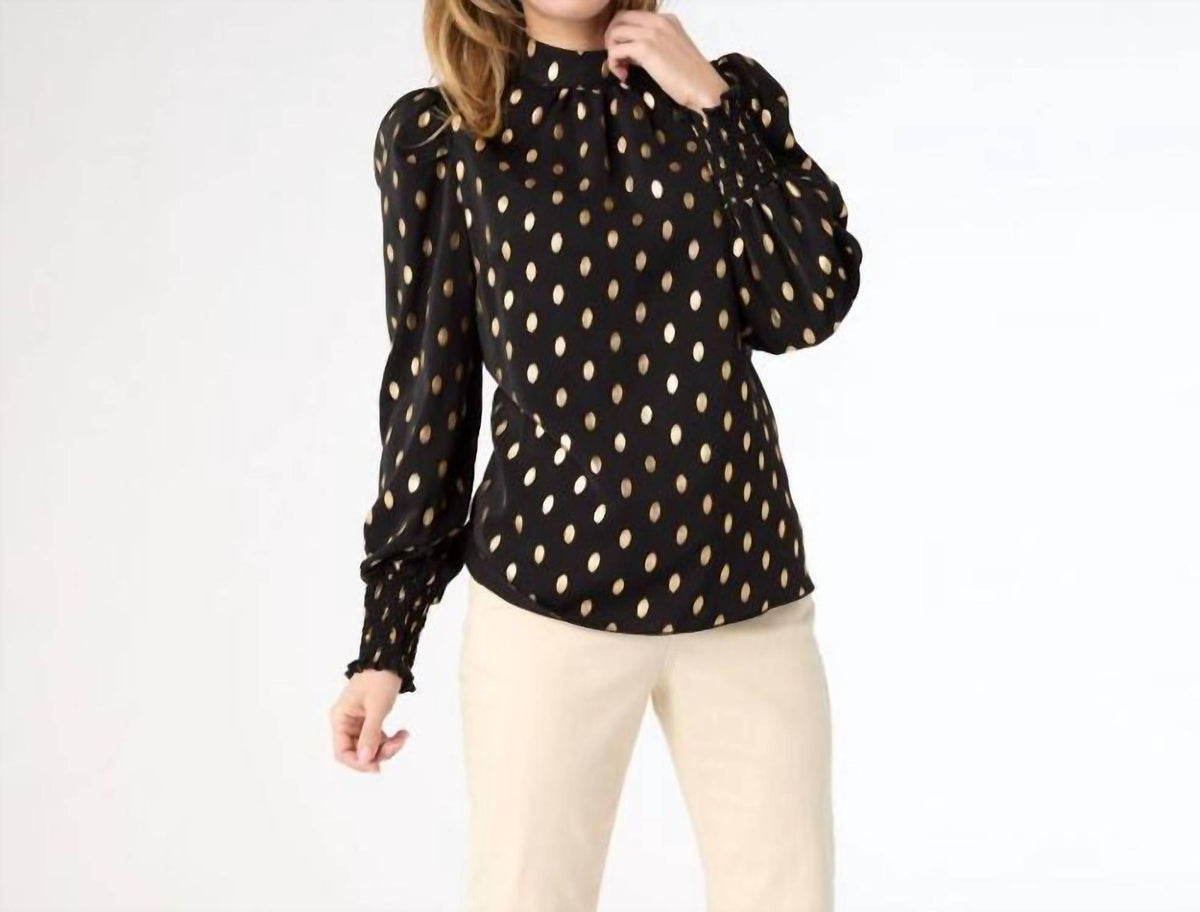 Coco + Carmen - Darina Metallic Dot Top