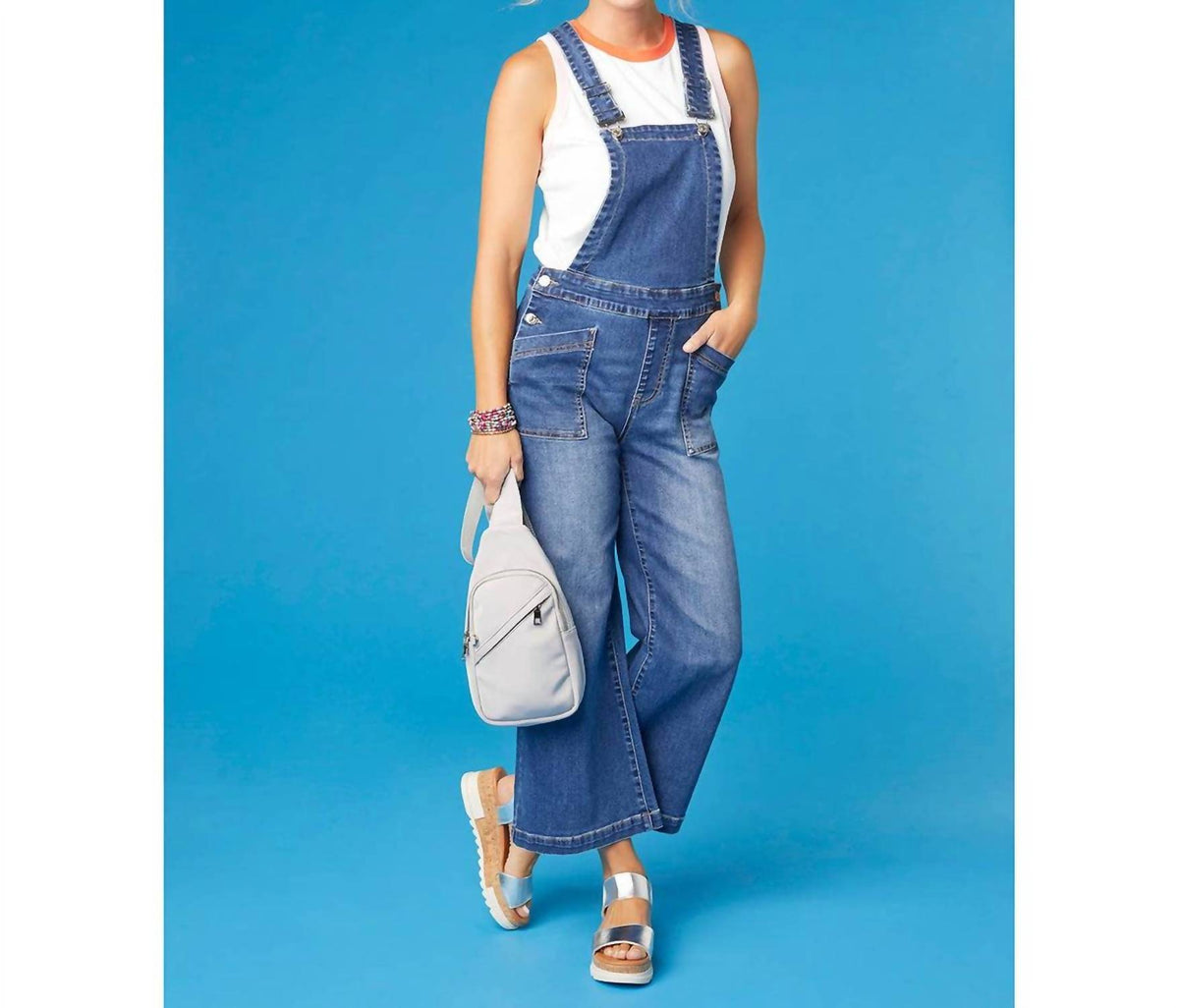 Coco + Carmen - Everstretch Capri Overalls