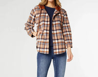 Coco + Carmen - Frieda Button Front Hooded Shacket
