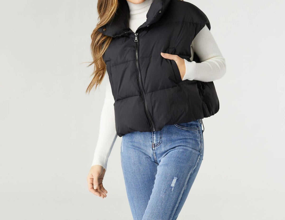 Coco + Carmen - Jana Chunky Down Vest With Cinched Bottom