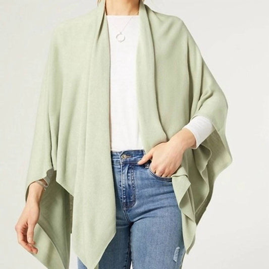 Coco + Carmen - Lightweight Knit Wrap Shawl - accessories - acrylic - green