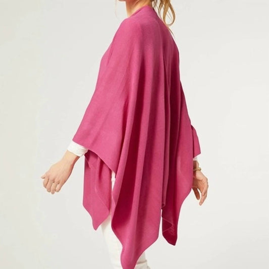 Coco + Carmen - Lightweight Knit Wrap Shawl - accessories - acrylic - pink