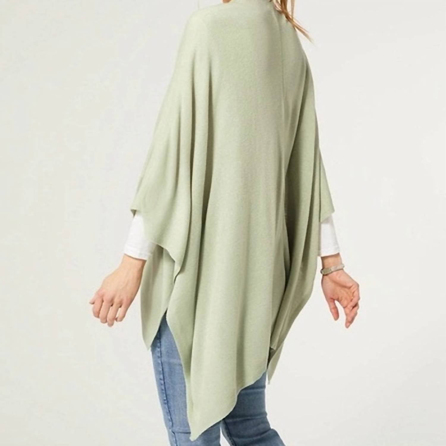 Coco + Carmen - Lightweight Knit Wrap Shawl - accessories - acrylic - green