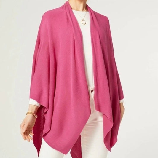 Coco + Carmen - Lightweight Knit Wrap Shawl - accessories - acrylic - pink
