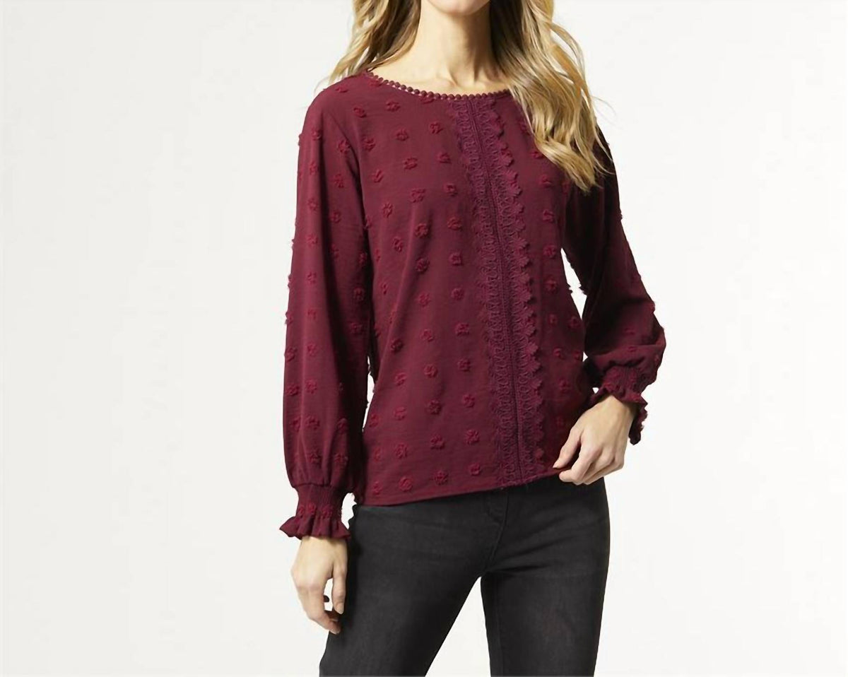 Coco + Carmen - Samara Long Sleeve Swiss Dot Top