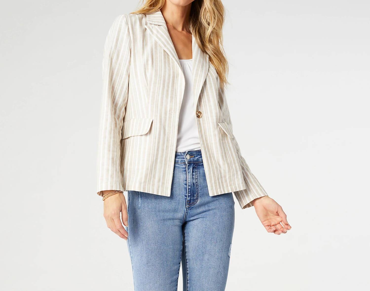 Coco + Carmen - Sydney Stripe Blazer - blazers - clothing - jackets