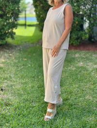 Coco + Carmen - Weekend Brushed Button Crop Pants