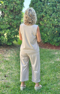 Coco + Carmen - Weekend Brushed Button Crop Pants